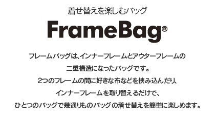 着せ替えを楽しむバッグ　Framebag